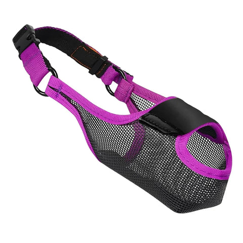 Pet Dog Breathable Lightweight Muzzle Face Mask Prevent Dogs Biting People Use - L