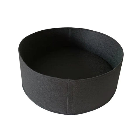5x Felt Planting Bag Round Vegetable Garden Flower Seedling Grow Bags for Plants - Black-30*20cm