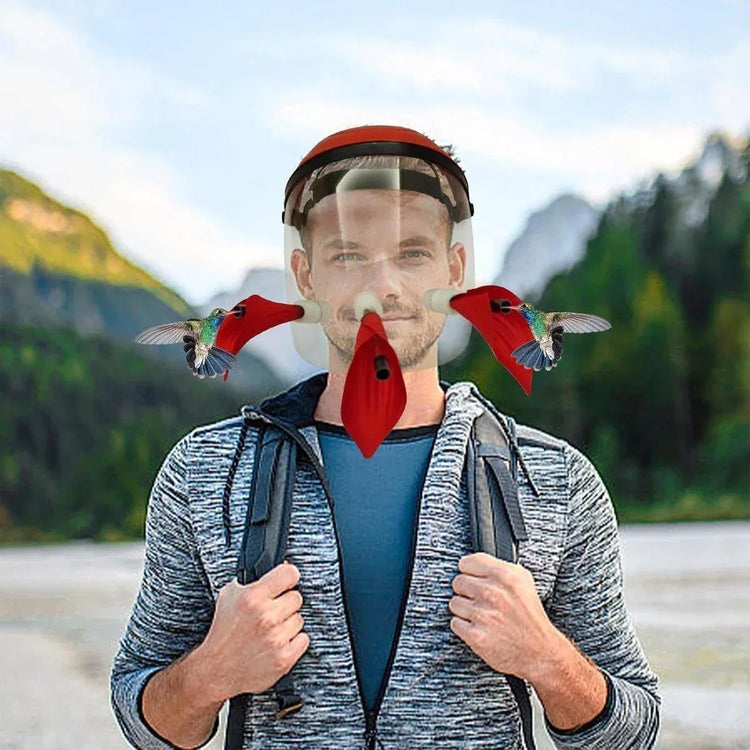 Outdoor Head Mounted Bird Feeder Portable Helmet Bird Feeder Wild Birds Feeding