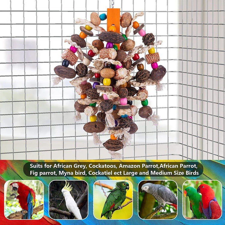 Colourful Parrot Toy Chew Corn Cob Fun Toy for Birds Safe Natural Playtime