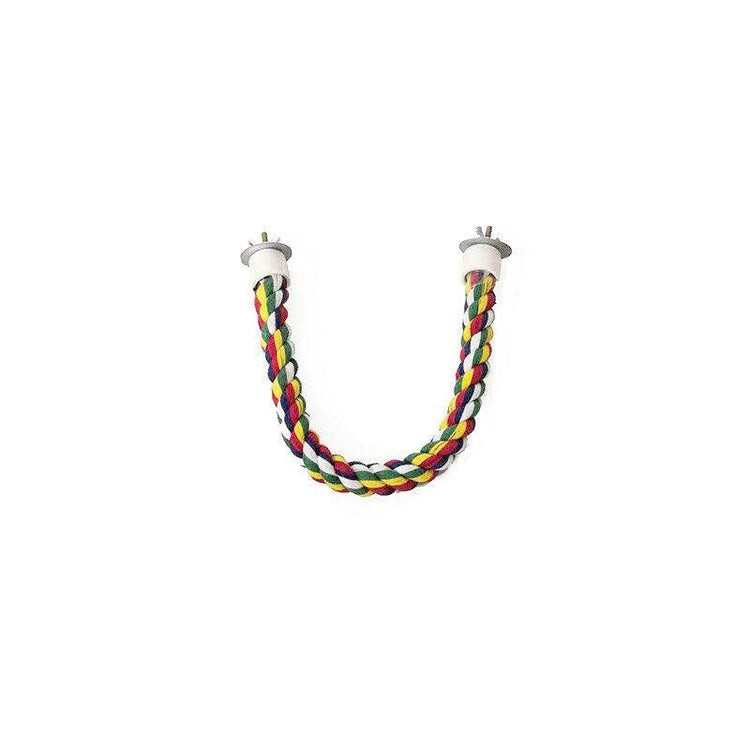 Parrot Rope Perch Colourful Bird Cage Toy Cotton Bungee Swing for Pet Birds - 105CM