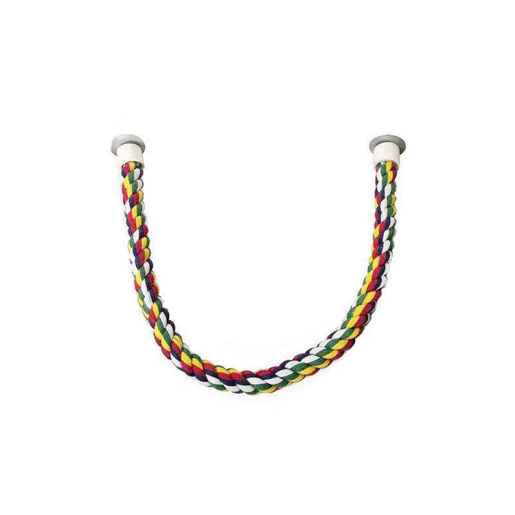Parrot Rope Perch Colourful Bird Cage Toy Cotton Bungee Swing for Pet Birds - 105CM