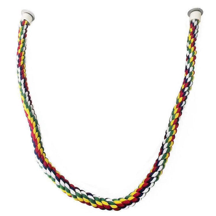 Parrot Rope Perch Colourful Bird Cage Toy Cotton Bungee Swing for Pet Birds - 105CM
