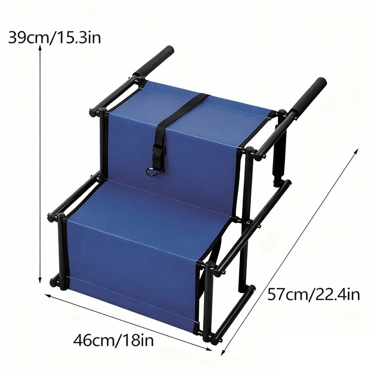 2 Steps Dog Ramp Pet Ladder Foldable Car Travel Height Stair for Pets Access