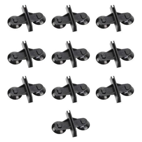 10Pcs Fish Tank Divider Clamp Suction Cup Glass Holder Aquarium Glass Clip - Black