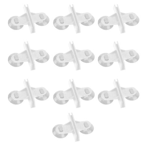 10Pcs Fish Tank Divider Clamp Suction Cup Glass Holder Aquarium Glass Clip - White
