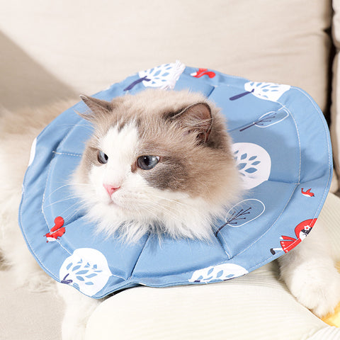 2 Pcs Size L Blue Comfortable Pet Recovery Collar | Waterproof Anti-Lick Collar for Cats & Dogs