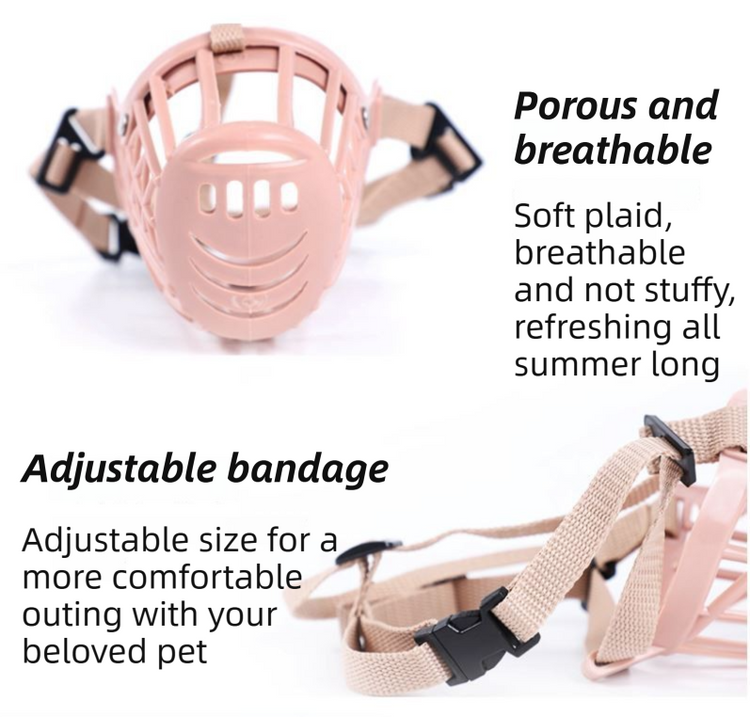 Anti-Biting & Anti-Foraging Dog Muzzle - Breathable & Soft TPE Safety Mask with Secure Straps (#6 Fits 25kg )