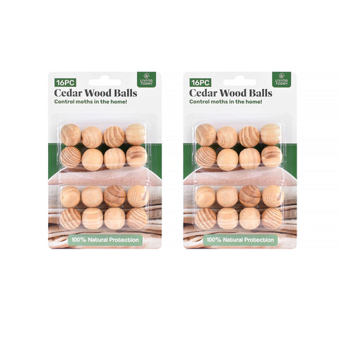 32 Pcs Living Today Cedar Wood Balls – Scented Moth-Repellent Balls