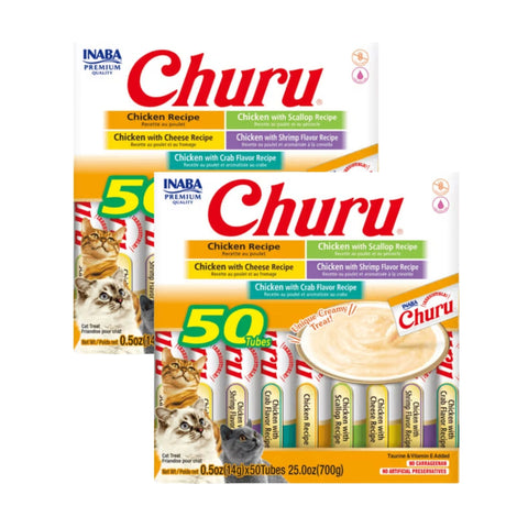 Inaba Cat Churu Puree Chicken Varieties 50pk x2
