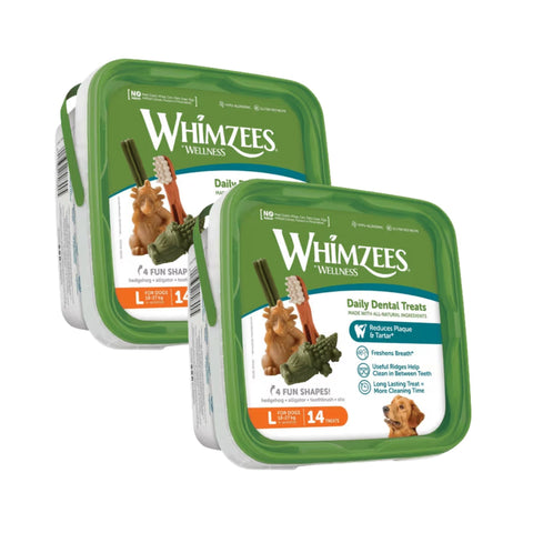 Whimzees Large Variety Value Toothbrush 14pk x2