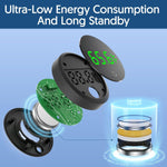 Fish Tank Thermometer Aquarium Thermometer Wireless Touch Stick Digital Aquarium Thermometer LED Display ±1°F for Monitoring The Fish Tank Aquarium Temperature Accessories - Black - Size 1.77in