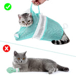 1 Pcs Cat Bathing Bag - Adjustable Cat Washing Net Anti-bite & Anti-Scratch Cat Shower Restraint Bag, Breathable Mesh Cat Grooming Bag for Bath, Nail Trimming & Injection | Secure Restraint for Safer Grooming and Bathing, Reducing Stress and Helping Preve