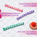 24 Pieces Chinese Finger Trap Bamboo Finger Traps PET Bird Chew Toy Birds Foraging Chopper Toy for Kids Birthday Party Favors Piñata Fillers Goodie Bag Stuffers