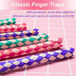 24 Pieces Chinese Finger Trap Bamboo Finger Traps PET Bird Chew Toy Birds Foraging Chopper Toy for Kids Birthday Party Favors Piñata Fillers Goodie Bag Stuffers