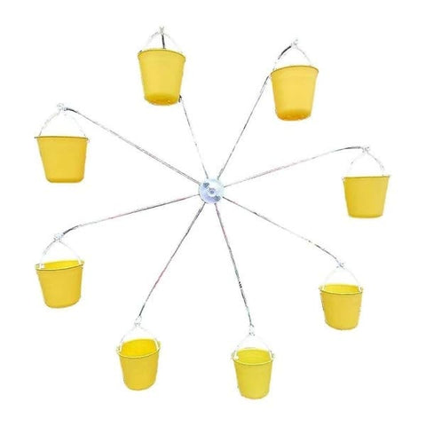 Bird Feeder Carousel Toy With Water Bottle and Food Dish