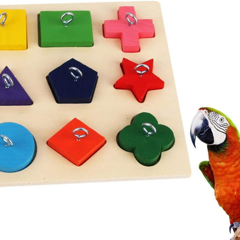Bird Puzzle Toy Parrot Educational Toys Bird Feeder Wooden Toys B