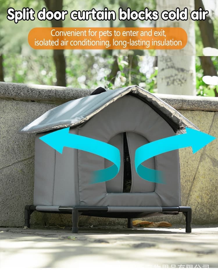 1 Pack Gray Cat and Dog Bed, Waterproof Insulated Durable Pet House Compatible with Cats and Dogs, 36x36cm