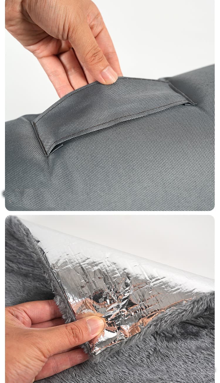 1 Pack Gray Cat and Dog Bed, Waterproof Insulated Durable Pet House Compatible with Cats and Dogs, 36x36cm