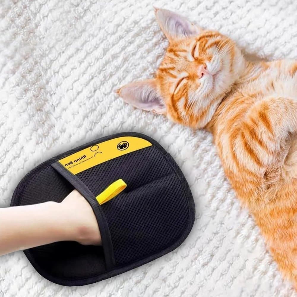 2-Pack Pet Fur Removal Glove, Double-Sided Reusable Static Hair Remover, Compatible with Cats and Dogs