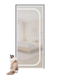 Reinforced cat door protection durable breathable insect-repellent mesh scratch-resistant pet safe, 90x200cm, White