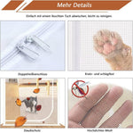 Reinforced cat door protection durable breathable insect-repellent mesh scratch-resistant pet safe, 90x200cm, White