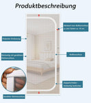 Reinforced cat door protection durable breathable insect-repellent mesh scratch-resistant pet safe, 90x200cm, White