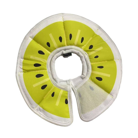 1 Adjustable Protective Collar for Cats and Dogs with Velcro, Compatible with Cats, Green, S