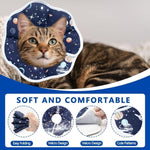 1 Adjustable Protective Collar for Cats and Dogs with Velcro, Blue, S, Compatible with Cats