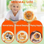1 Adjustable Protective Collar for Cats and Dogs with Velcro, Compatible with Cats, M, Orange