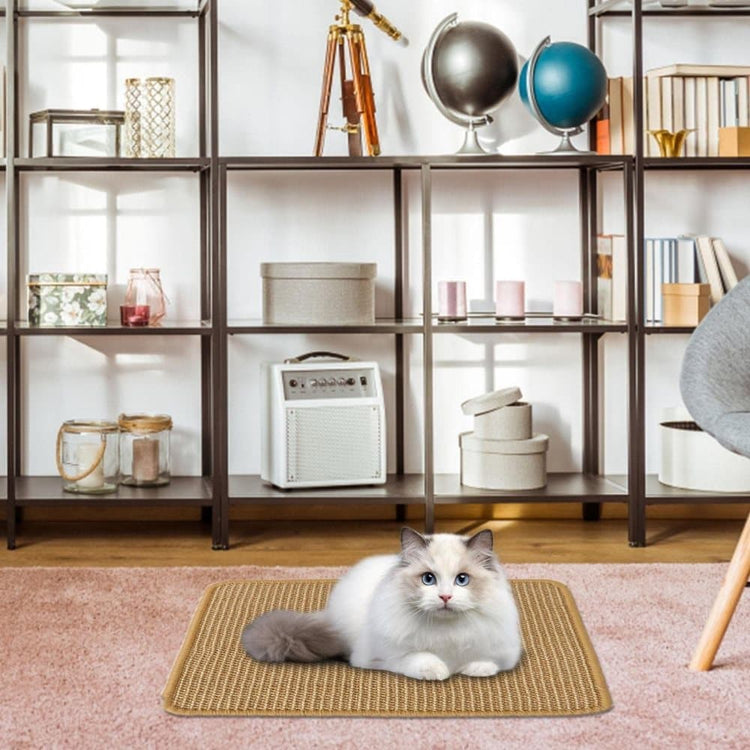 Natural Jute Cat Scratching Mat, Durable Floor Mat and Sustainable Cat Furniture, 40x60cm