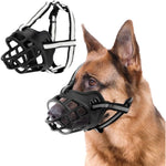 Dog Muzzle with Breathable Mesh and Nylon Headband for Small Medium and Large Dogs, L