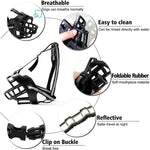 Dog Muzzle with Breathable Mesh and Nylon Headband for Small Medium and Large Dogs, L
