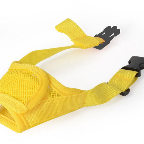 Muzzle for dogs - Soft, breathable - Small dogs, size S yellow