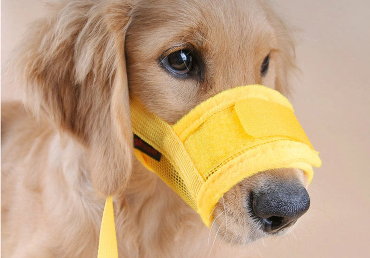 Muzzle for dogs - Soft, breathable - Small dogs, size L yellow