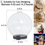 Cat muzzle - With breathable hood - Adjustable astronaut helmet for kittens - Prevents your pet from gnawing at and licking its fur - Spherical face mask - Suitable for aggressive cats (L)