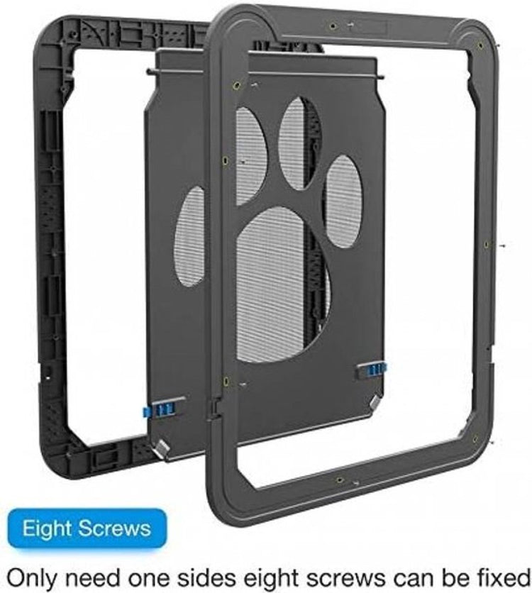 Dog Flap Screen Door - Dog Door Interior Door - Dog Flap Fly Screen - Cat Flap Screen Door - Cat Door Interior Door - 42 X 37cm - Lockable - Pet Flap Screen Door - Dog Flaps With Lock - Suitable For Medium And Large Dogs