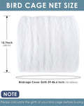 Birdcage Mesh Cover - Universal Birdcage Cover - Birdcage Splash Guard - Seed Catcher - Dust Cover for Birdcage - Birdcage Cover Skirt - Dustproof Mesh Cover - Dust Cover - Net - Birdcage Accessories - 40*150-220 cm - Black and White