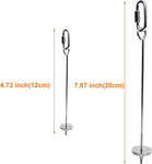 2 pieces - Bird Feeder - Small Animals Fruit and Vegetable Holder - Stainless Steel Vegetable Skewer - Food Finder - Hanging Food Feeding and Handling Tool - for Parrots, Cockatoos, Cockatiels - 20cm and 12cm - Silver