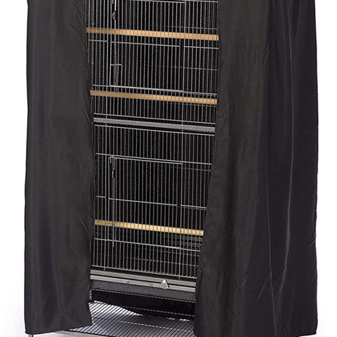 Parrot Cage Cover - Birdcage Cover and Dustproof Covers - Good Night Cover for Parrots - 210D Oxford Cloth - 88*63*120cm - Universal - Blackout - Waterproof - Black