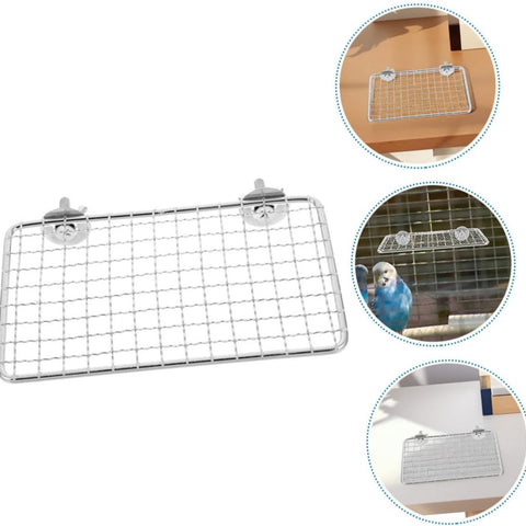Bird Cage Accessories - Parrot Perch Made of Stainless Steel - Comfortable Resting Platform for Birds - Multifunctional Bird Cage Accessory - Modern Design - Suitable for Various Parrots, Provides Your Pet with a Comfortable Resting Place
