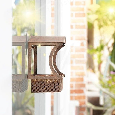 Stainless Steel Window Bird Feeder with Suction Cups, Transparent Weather-Resistant Feeding Station for Watching Small Wild Birds