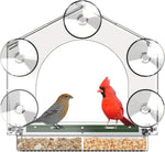 Birdhouse for on or attached to the window, Birdhouse with Suction Cups, Bird Feeder Transparent Window, Feeding Station, Includes Suction Cups