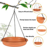 bird drinking bowl, outdoor bird baths, Hanging bird bath, 24CM, for Attracting and Watching Small Wild Birds from Your Window at Home