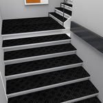 Stair Treads for Wooden Steps, Soft Stair Treads, 8 x 30 Inch Reusable Carpet Stair Treads, Washable Stair Runners for Wooden Steps Non Slip Stair Rugs #12_Gray