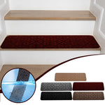 Stair Treads for Wooden Steps, Soft Stair Treads, 8 x 30 Inch Reusable Carpet Stair Treads, Washable Stair Runners for Wooden Steps Non Slip Stair Rugs Gray