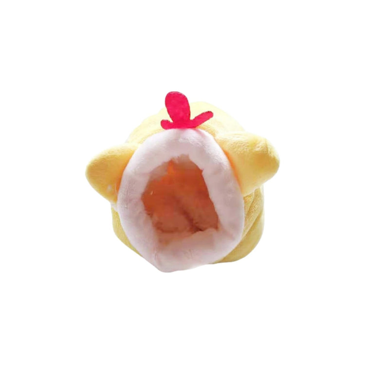 Small Pet Bed, Pig Christmas Bed Warm Hedgehog Hideout Cotton House Sleeping Nest Cage Accessories for Small Animal Habitat Supplies for Hamster Sugar Glider Squirrel Bearded Dragon, Pink Yellow