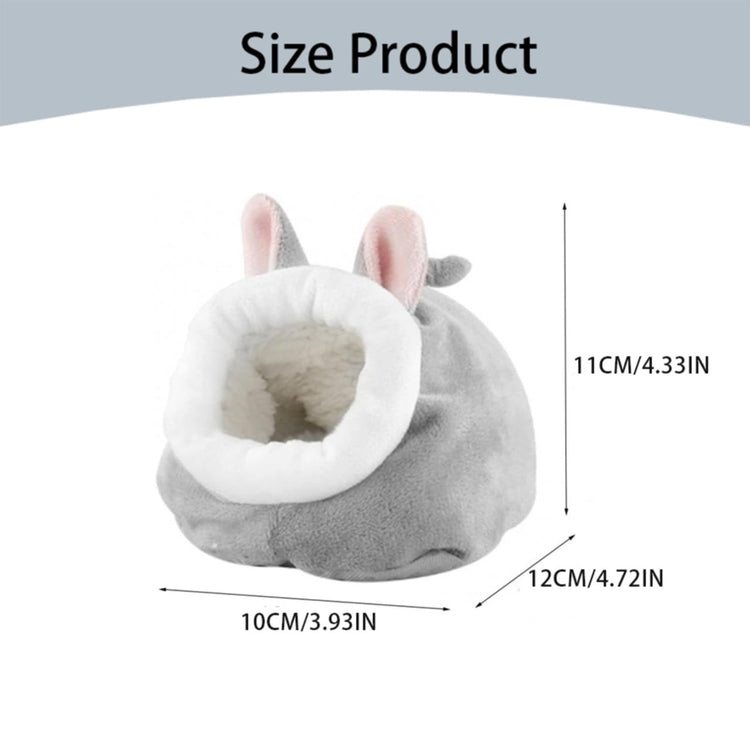 Small Pet Bed, Pig Christmas Bed Warm Hedgehog Hideout Cotton House Sleeping Nest Cage Accessories for Small Animal Habitat Supplies for Hamster Sugar Glider Squirrel Bearded Dragon, Pink Yellow