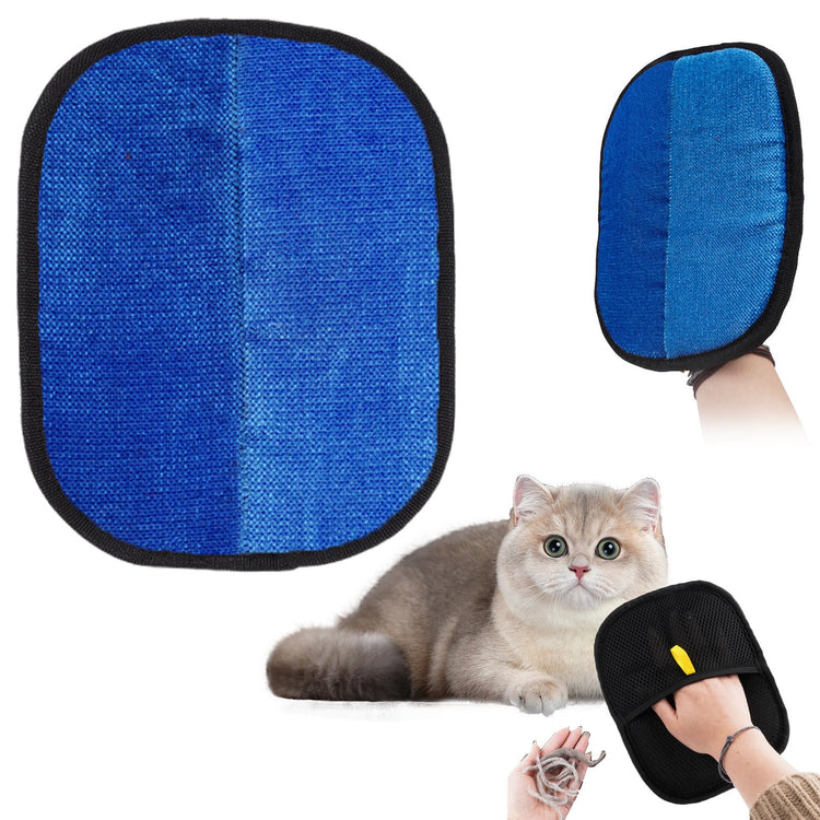 1 Pair Double-Sided Pet Grooming Gloves, Reusable Hair Removal Mitts for Cats and Dogs, Sofas, Clothing and Car Seats, Green 1, 18.5 x 24 cm