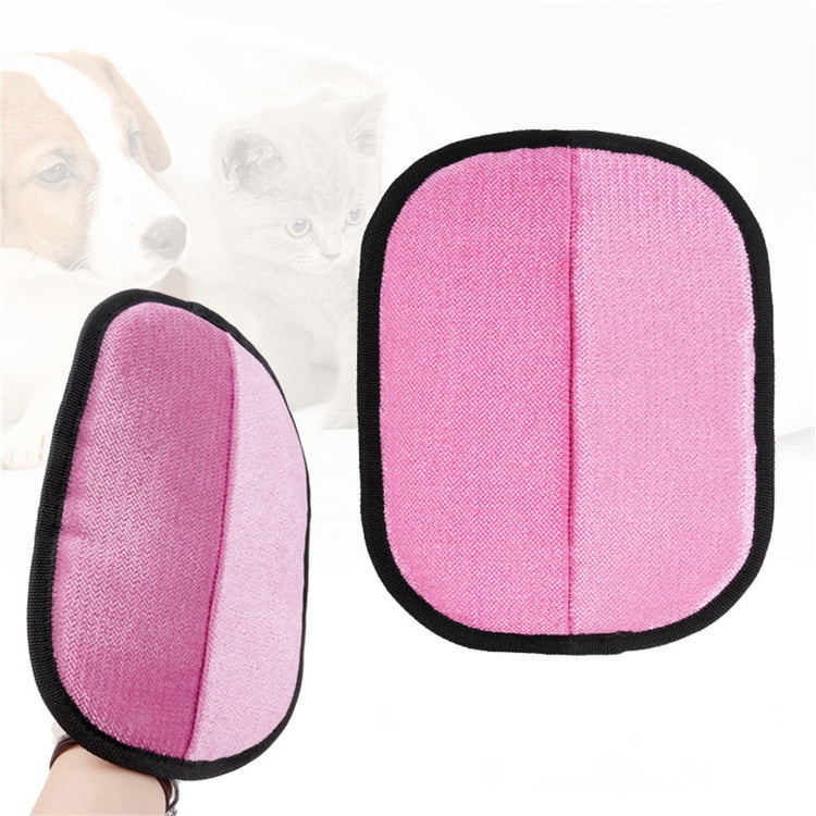 1 Pair Double-Sided Pet Grooming Gloves, Reusable Hair Removal Mitts for Cats and Dogs, Sofas, Clothing and Car Seats, Green 1, 18.5 x 24 cm